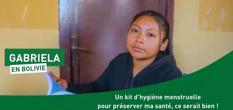 Un kit d’hygiène menstruelle pour préserver la santé des jeunes filles en Bolivie