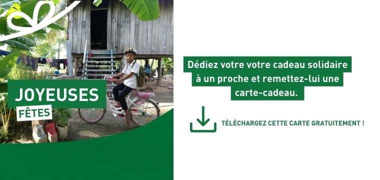 Un vélo pour aller à l’école au Cambodge